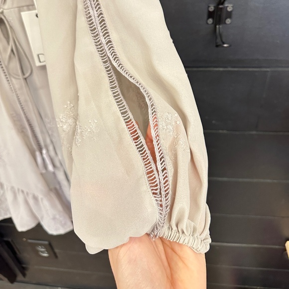 Dex crochet insert wrap front mini dress NWT - Picture 8 of 16